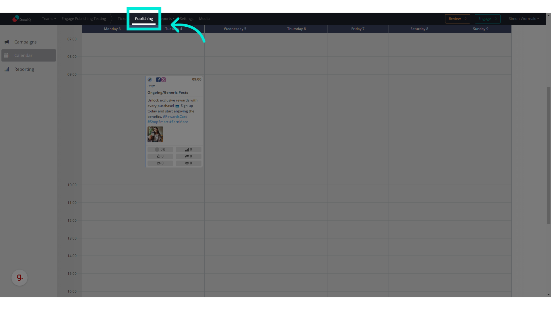 Click 'Publishing'