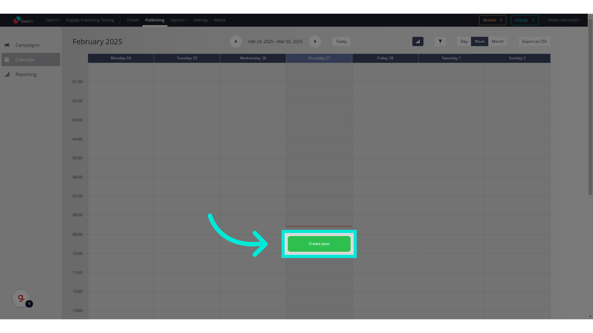 Click 'Create post'