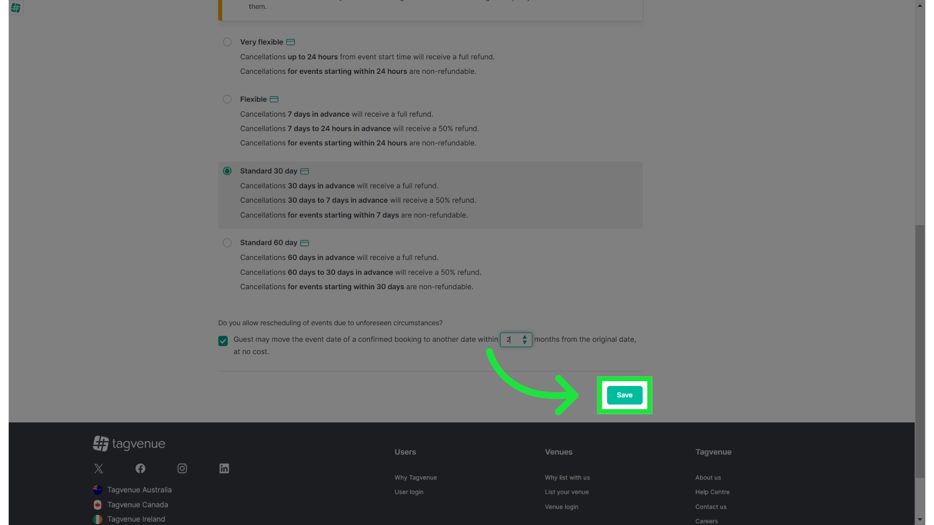 Review the rules and policies and click Save