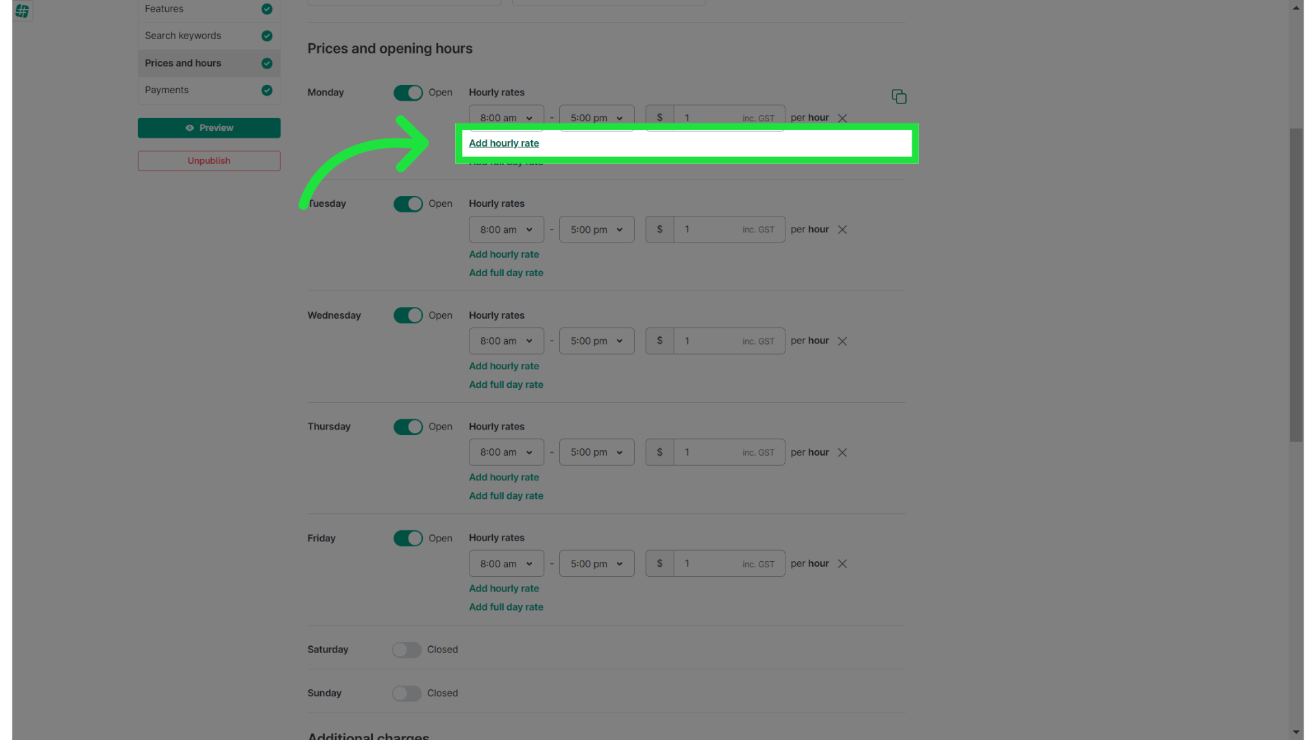 You can add 'hourly rate'