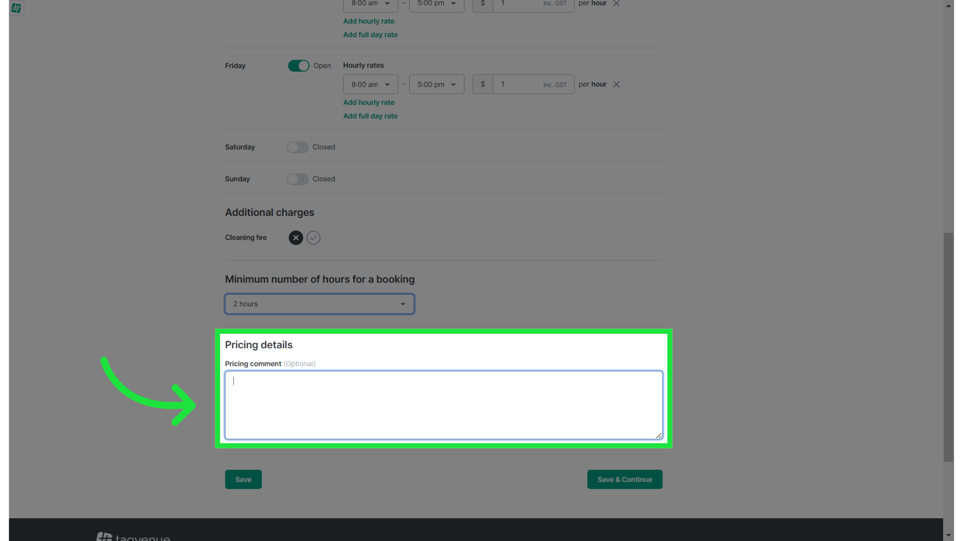 You can also add some pricing details