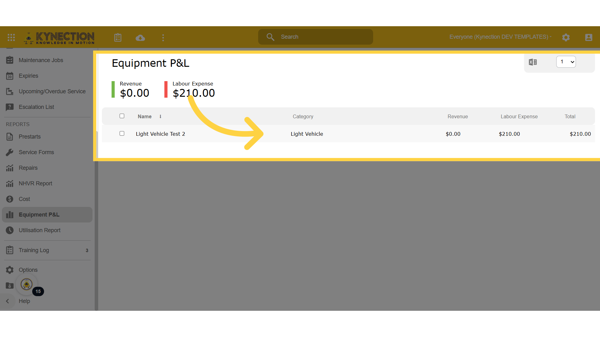 Total Calculation without Revenue Amount entered