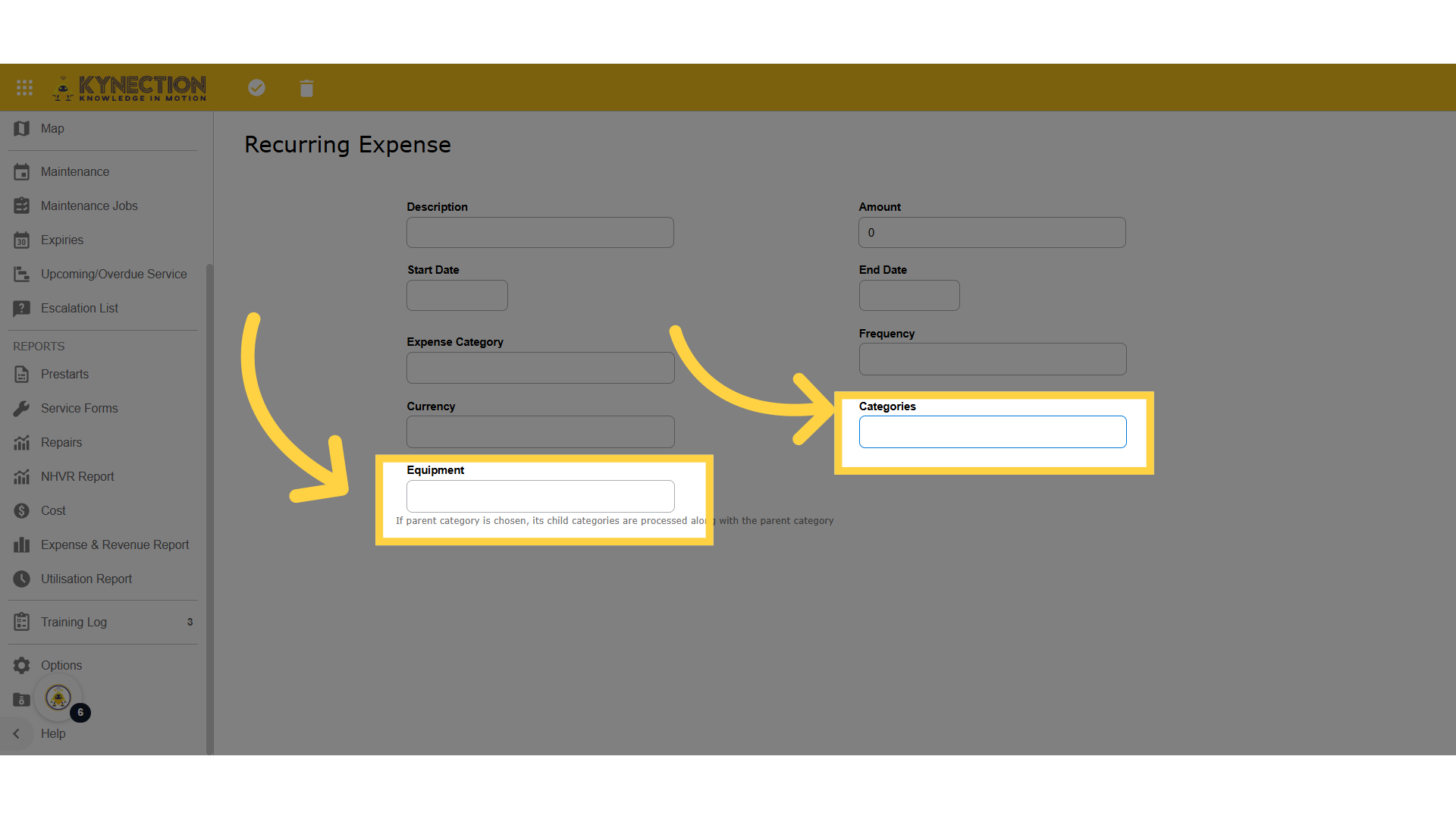 Configured to Equipment or Categories