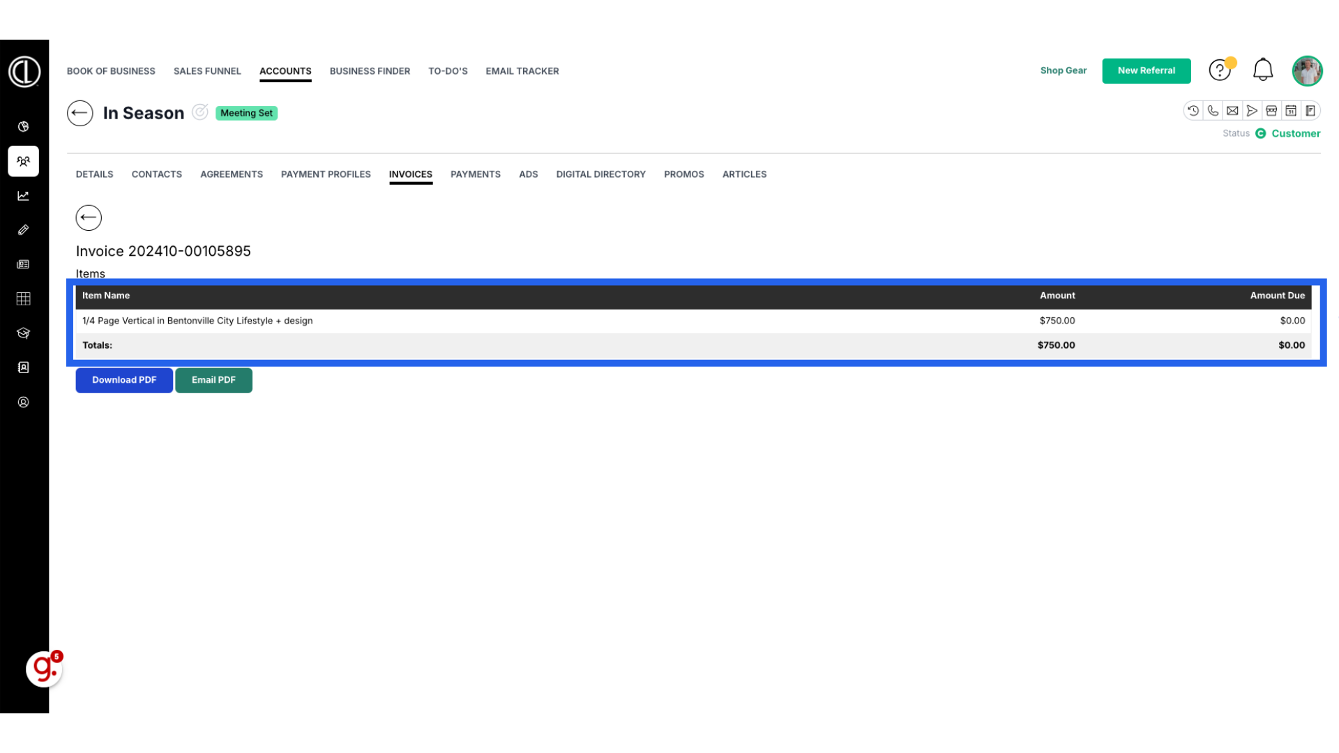 Invoice Details
