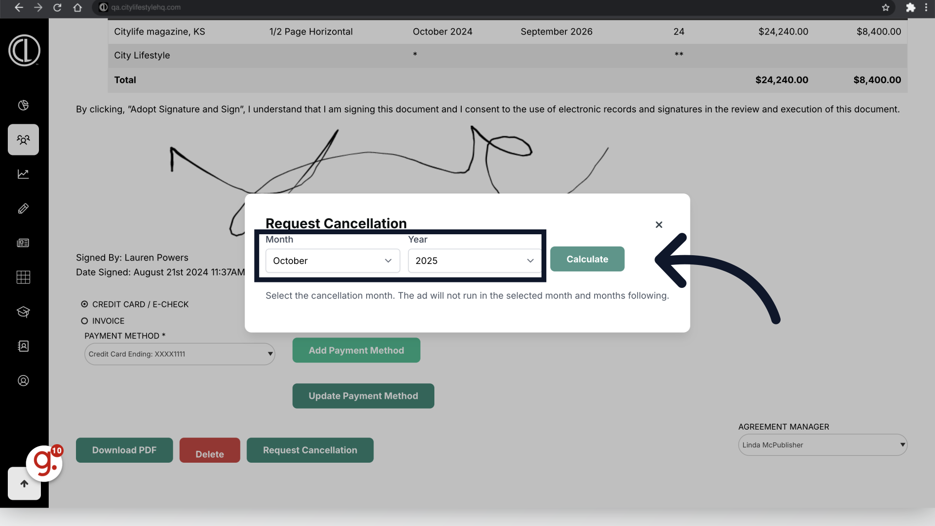 Enter Opt-Out month and calculate
