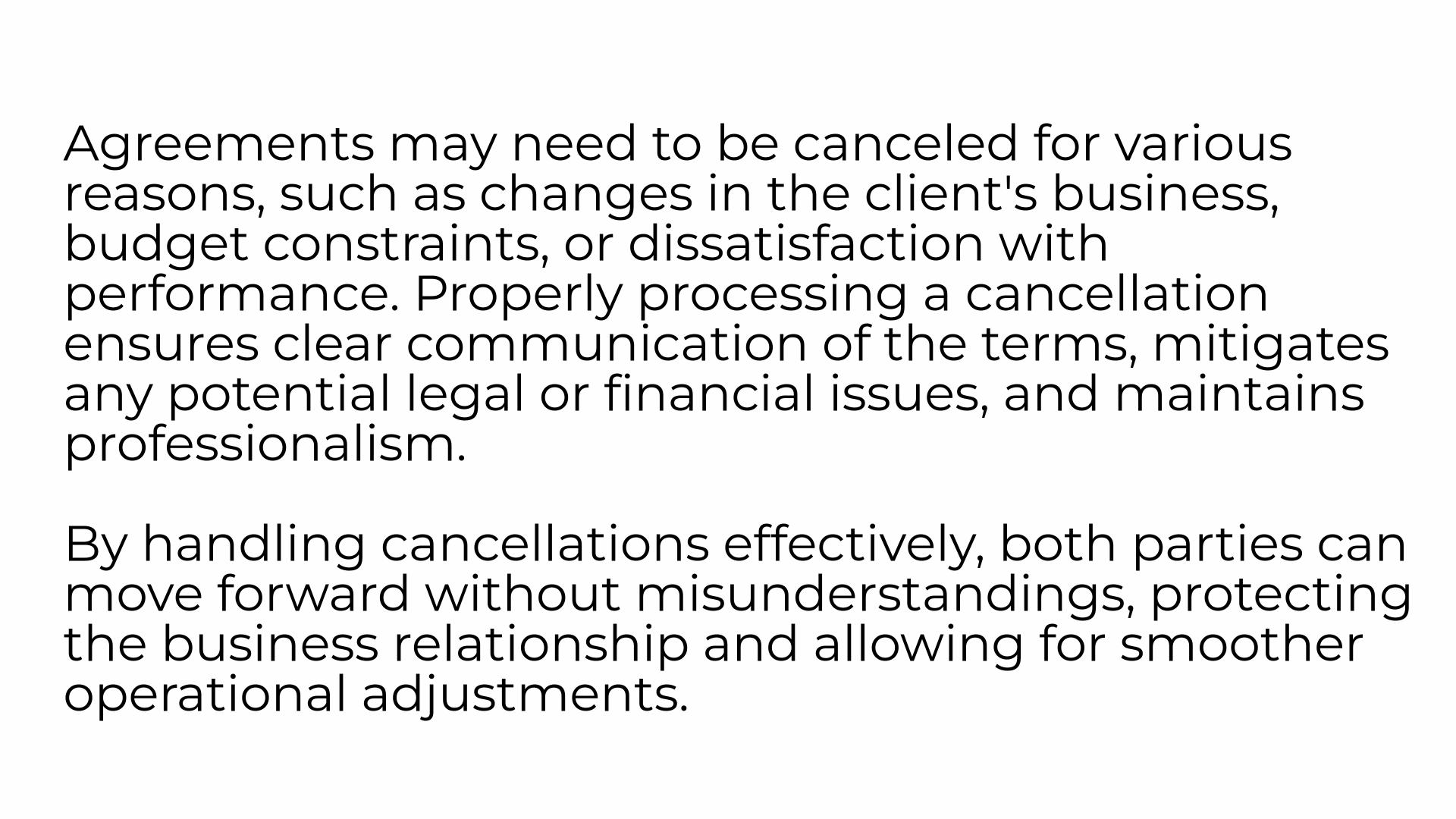 Processing a Cancellation Request