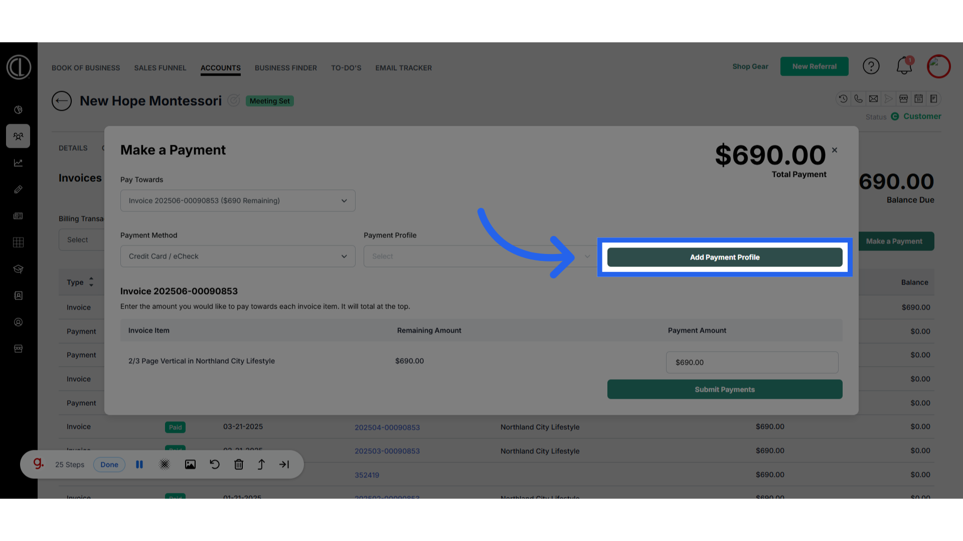 Add Payment Profile