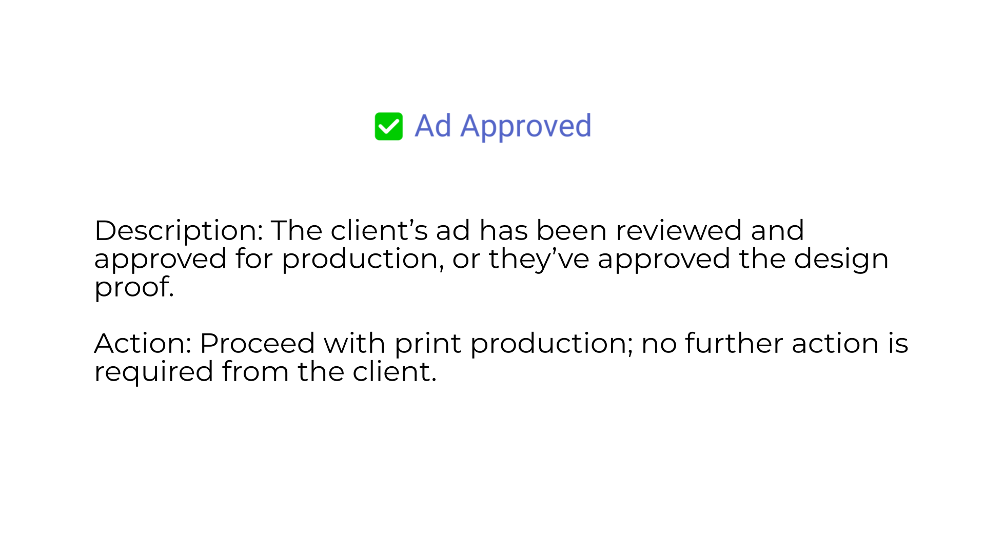 Ad Approved