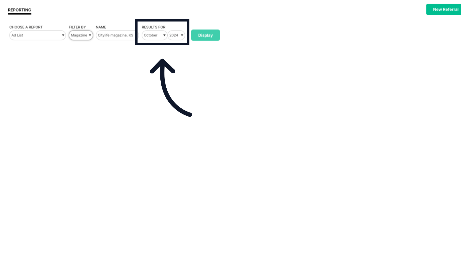 Select the Month and Year