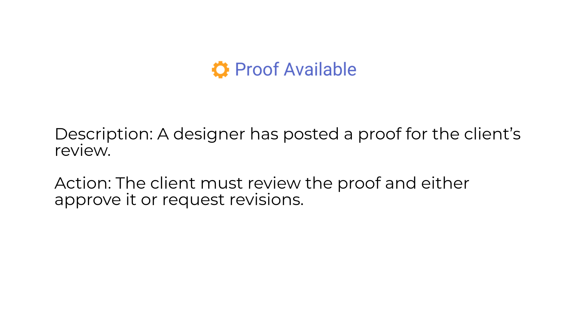 Proof Available