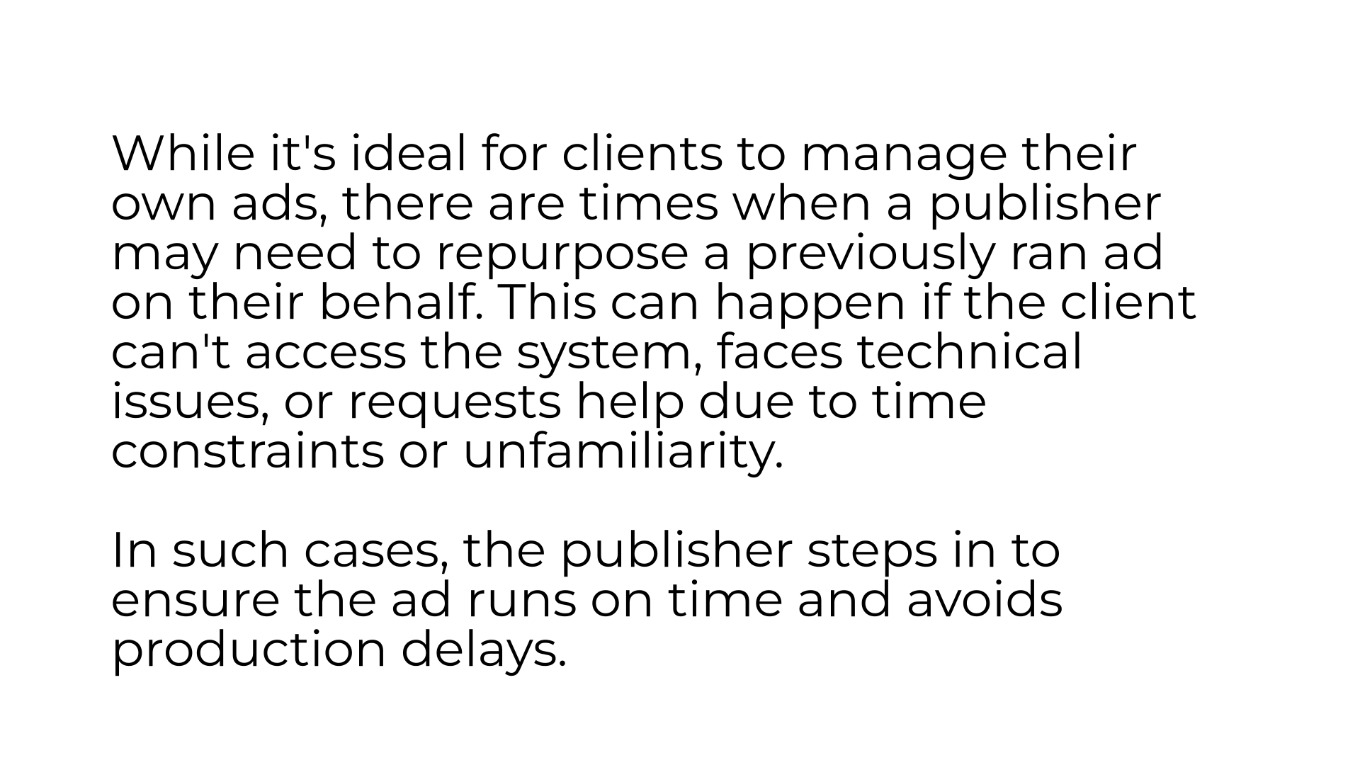 Repurposing an Ad for a Client