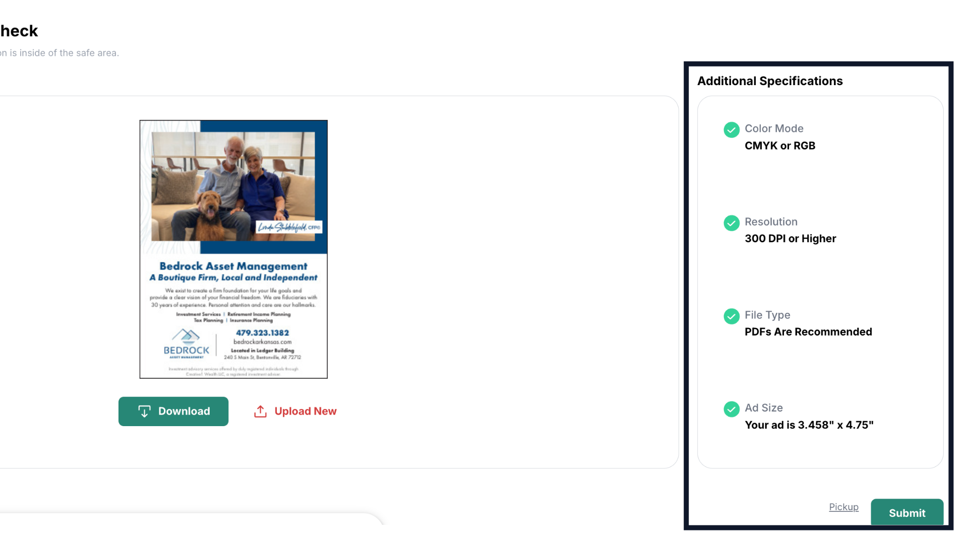 Review Ad and Submit