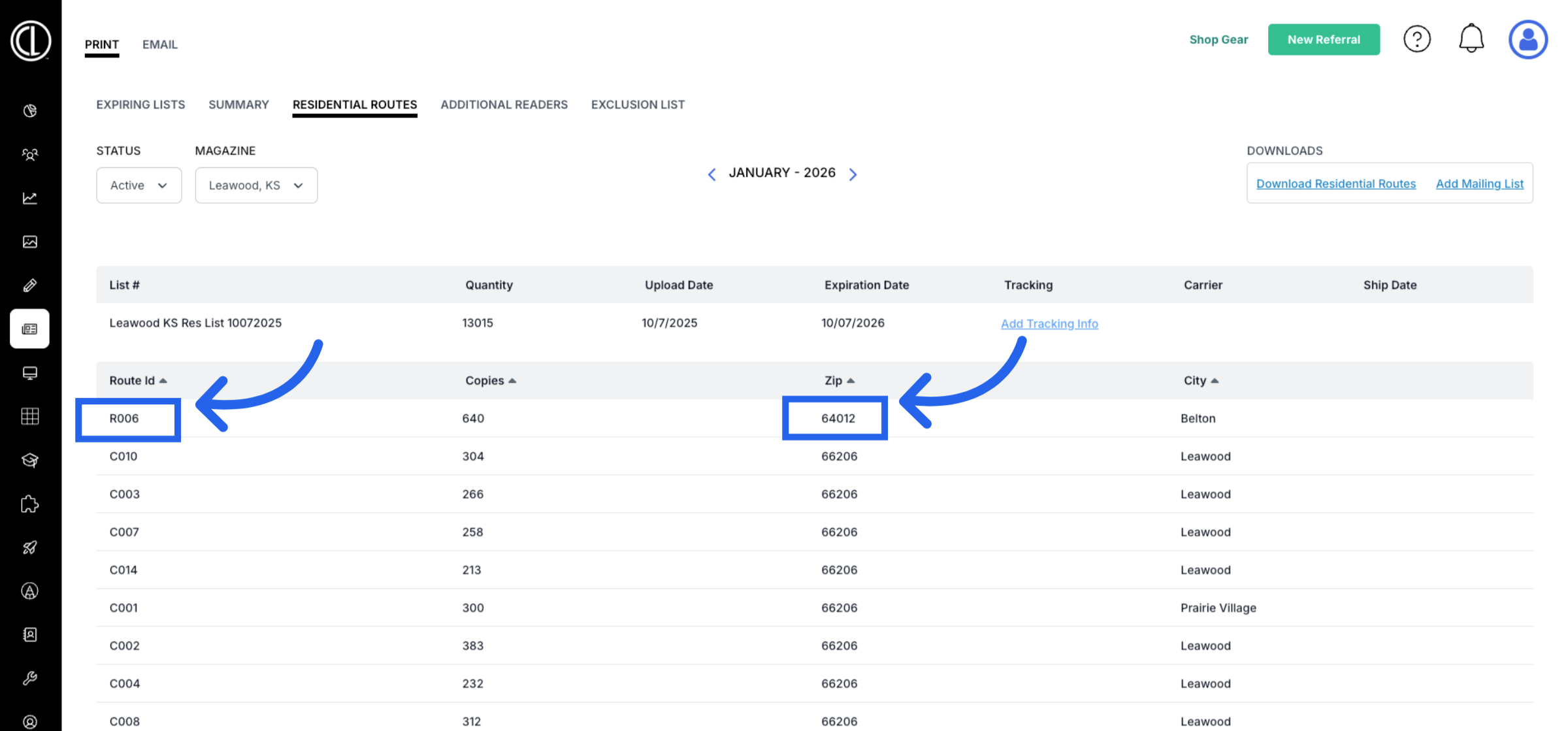 Check Your Route and Zip
