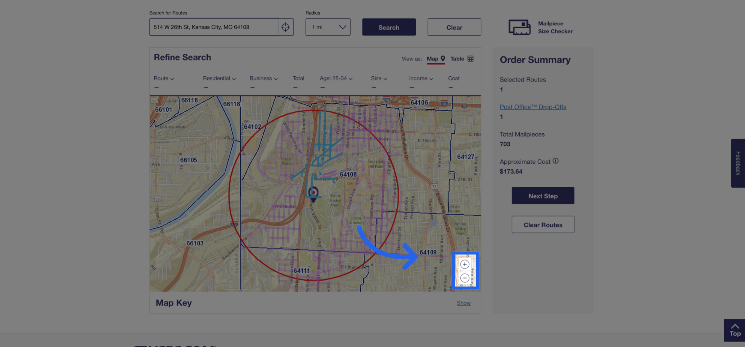 Zoom in to Hover Over the Location