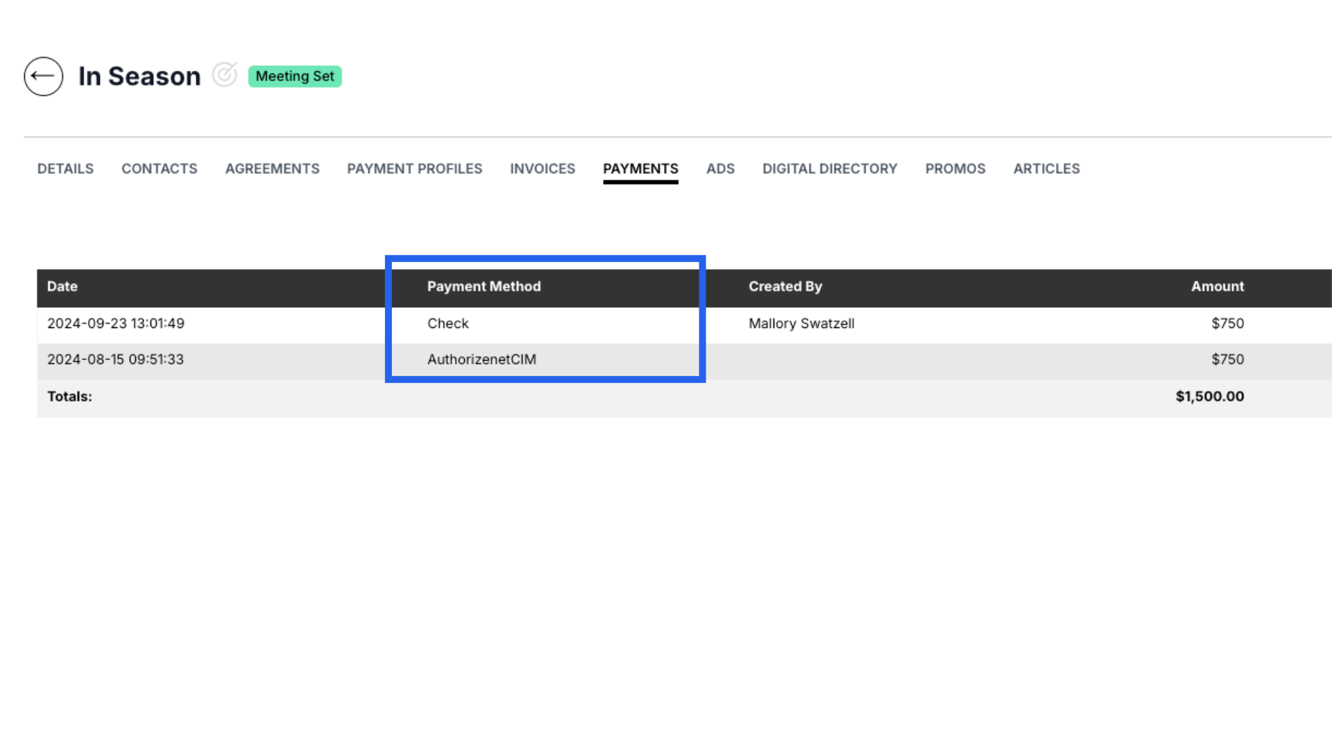 Payment Methods