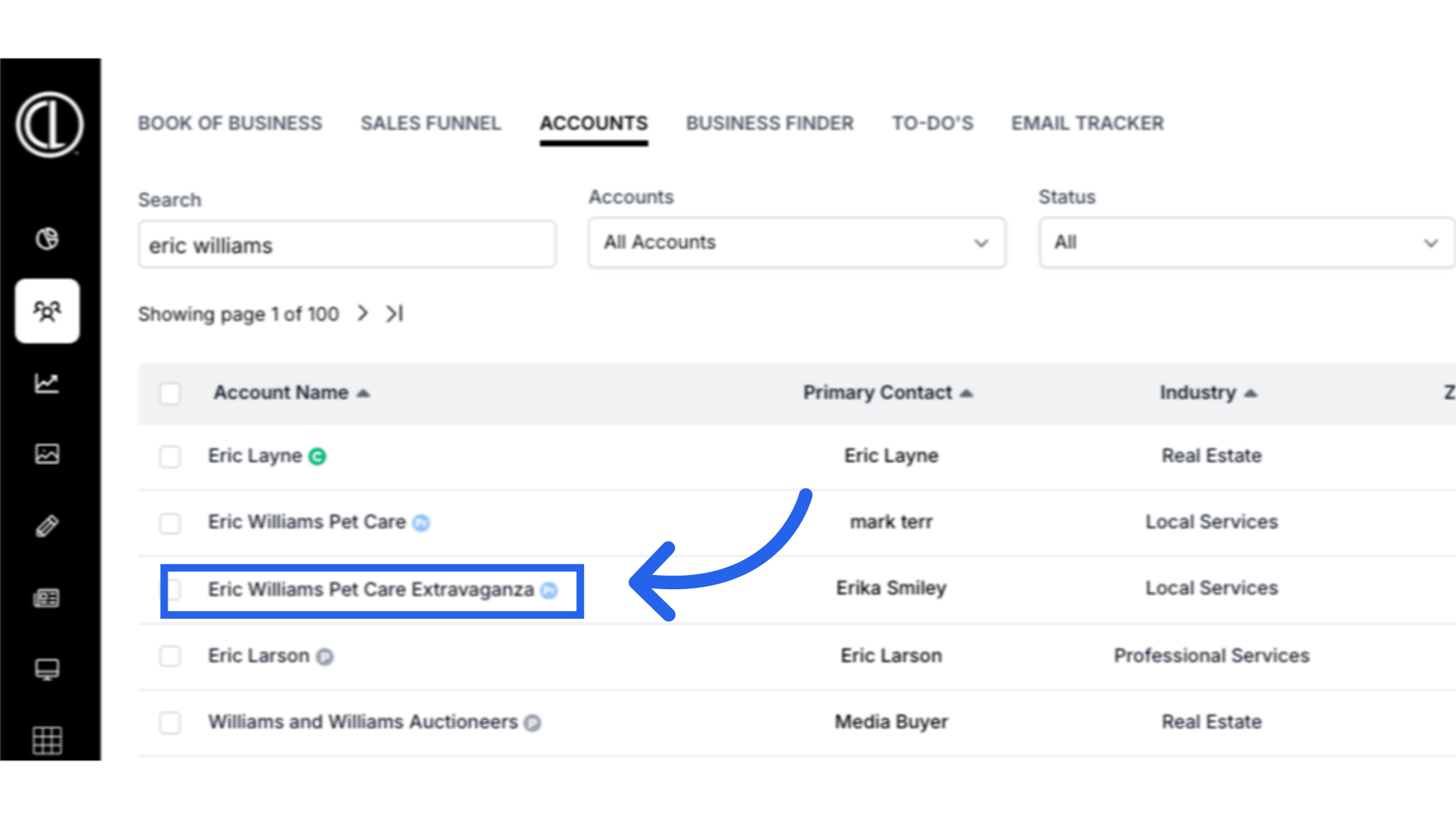 Click on Account Name