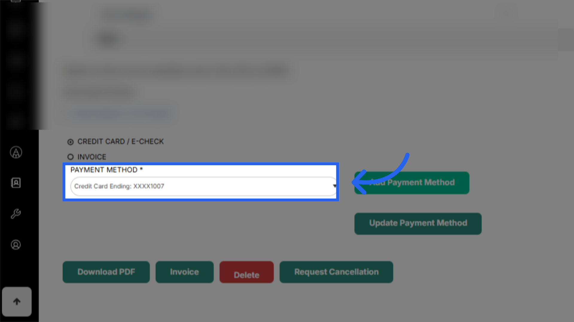 View Payment Method