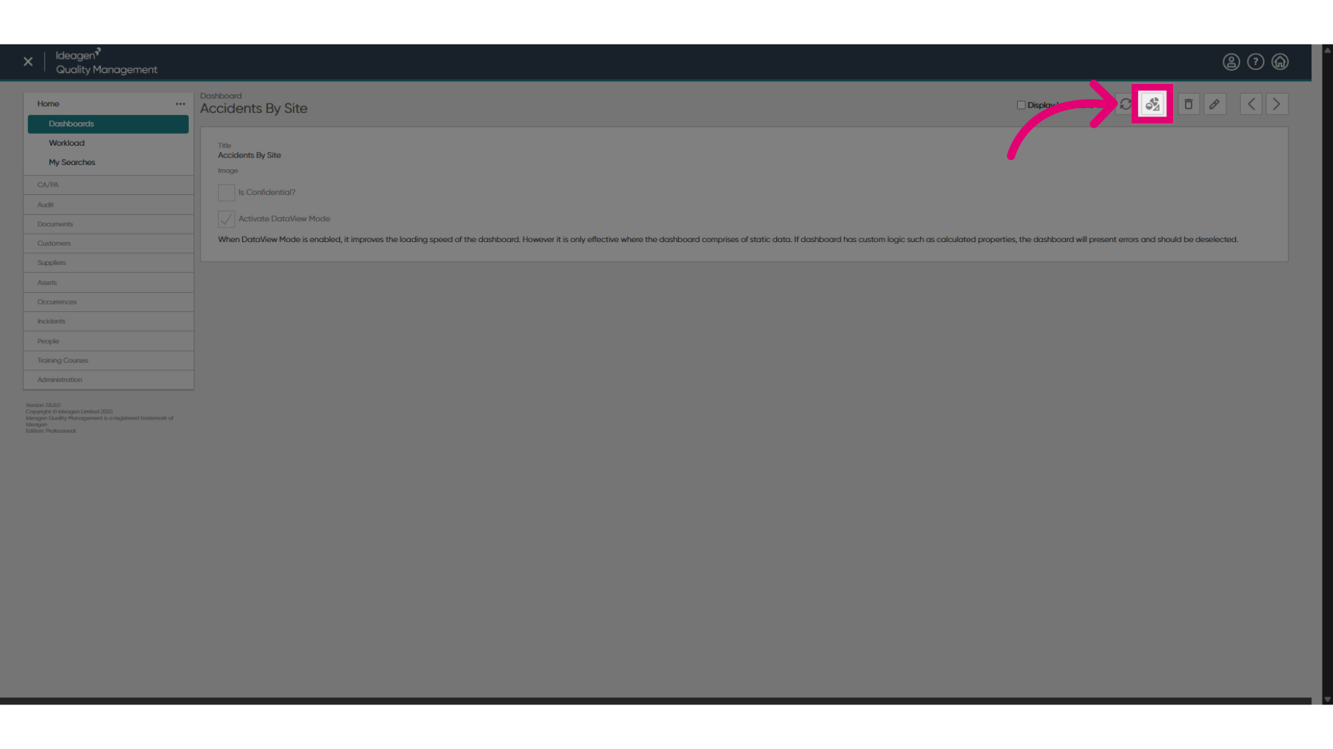 Click 'Show Dashboard Designer'