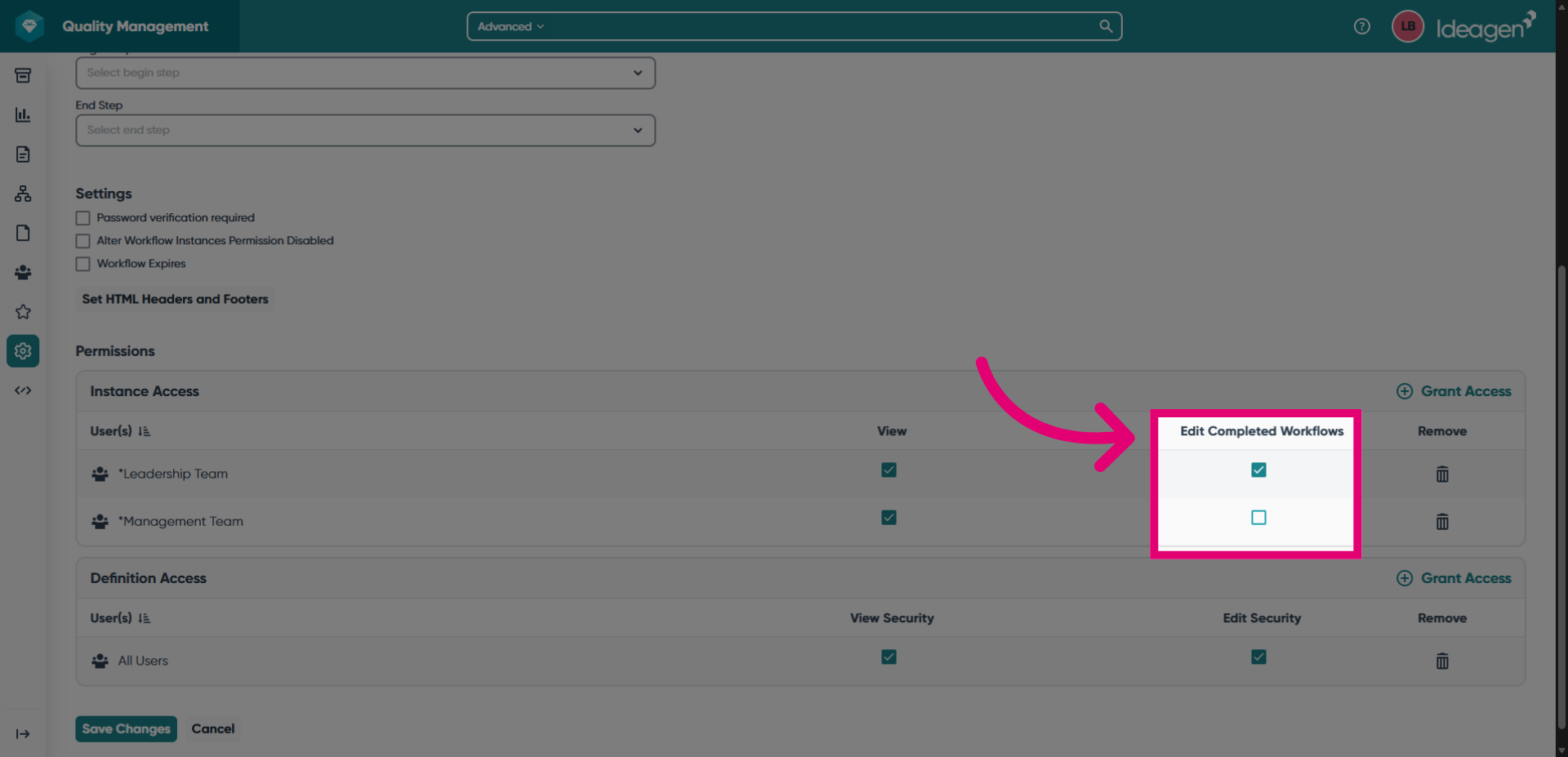 Amend permissions