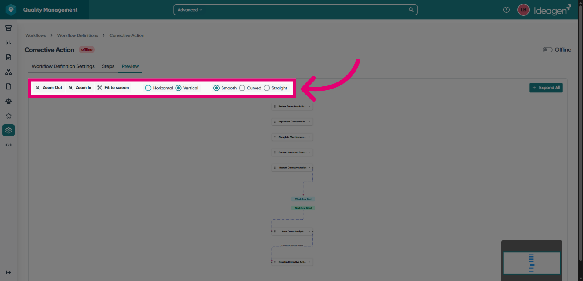 Change layout