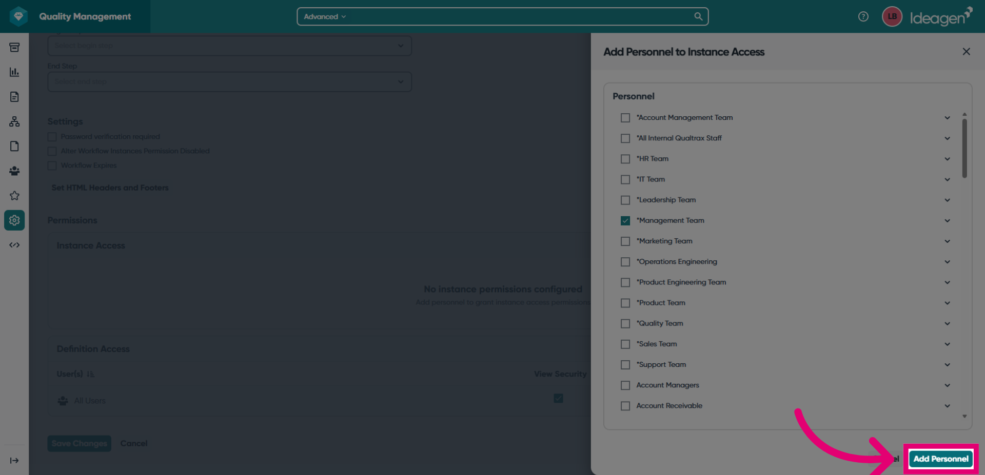 Click 'Add Personnel'