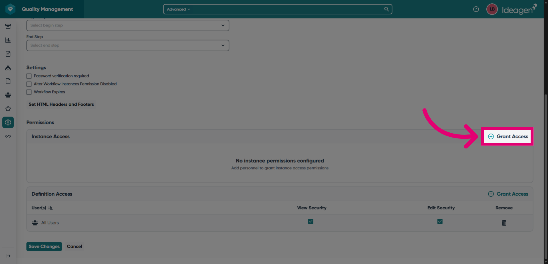 Click 'Grant Access'