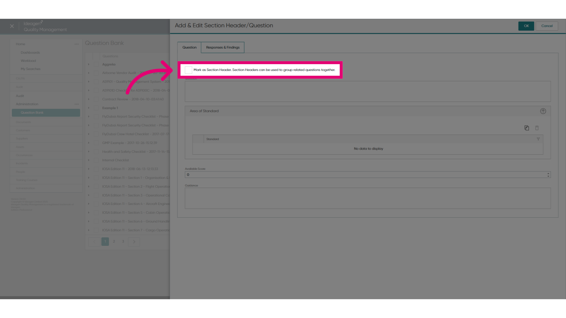 Tick box