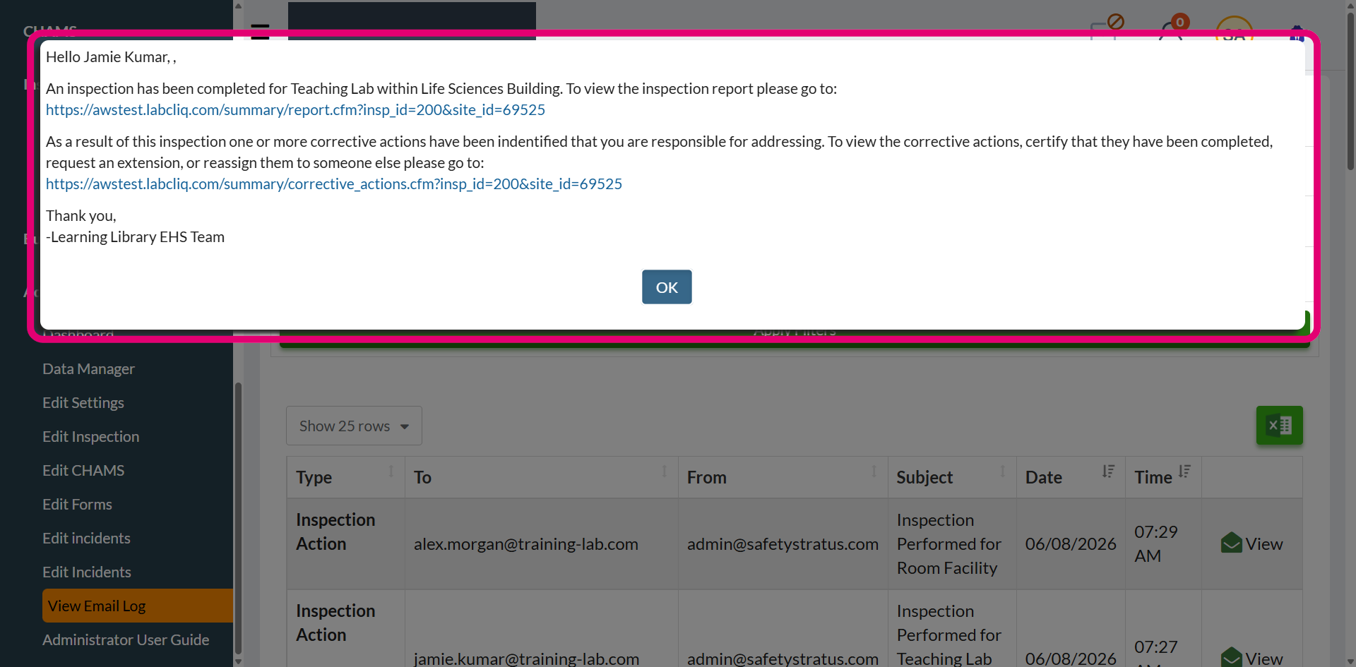 View unconfigured email