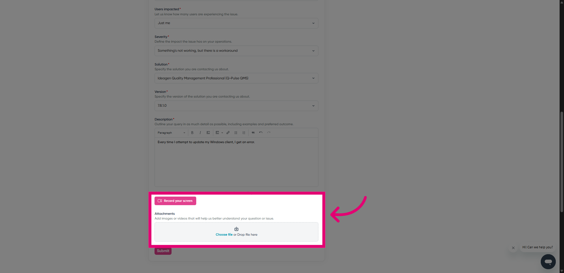 Add supporting evidence