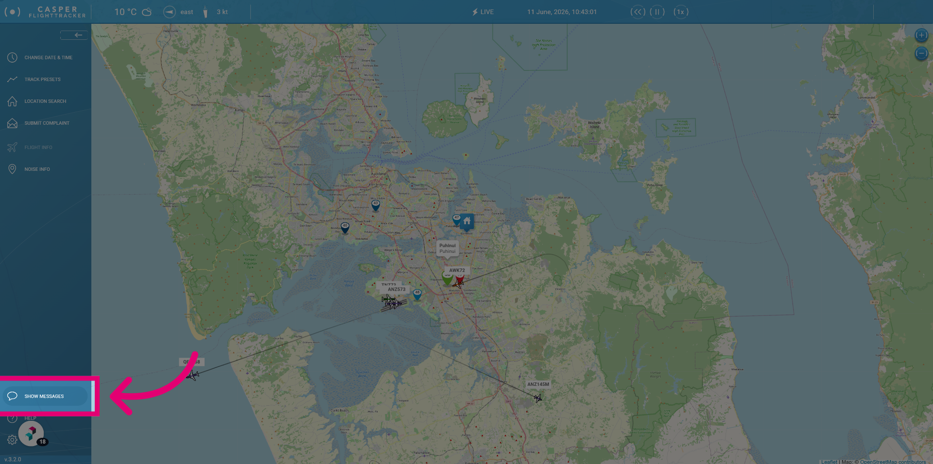 Show Flight Messages