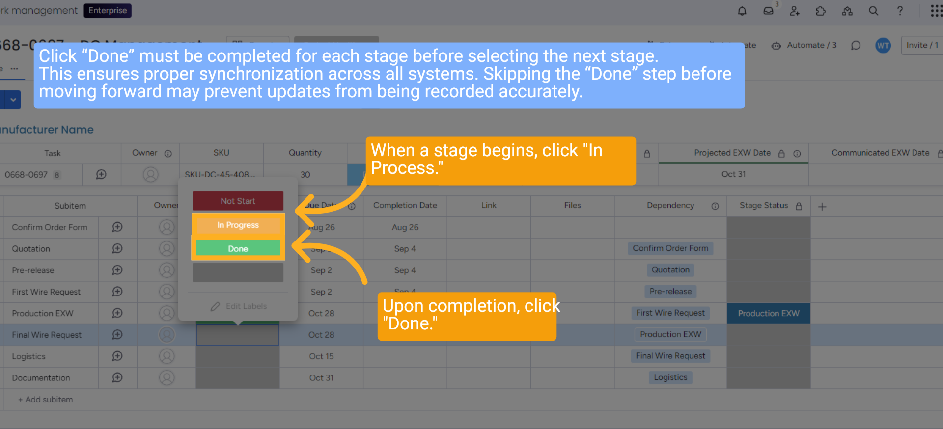 Stage Process