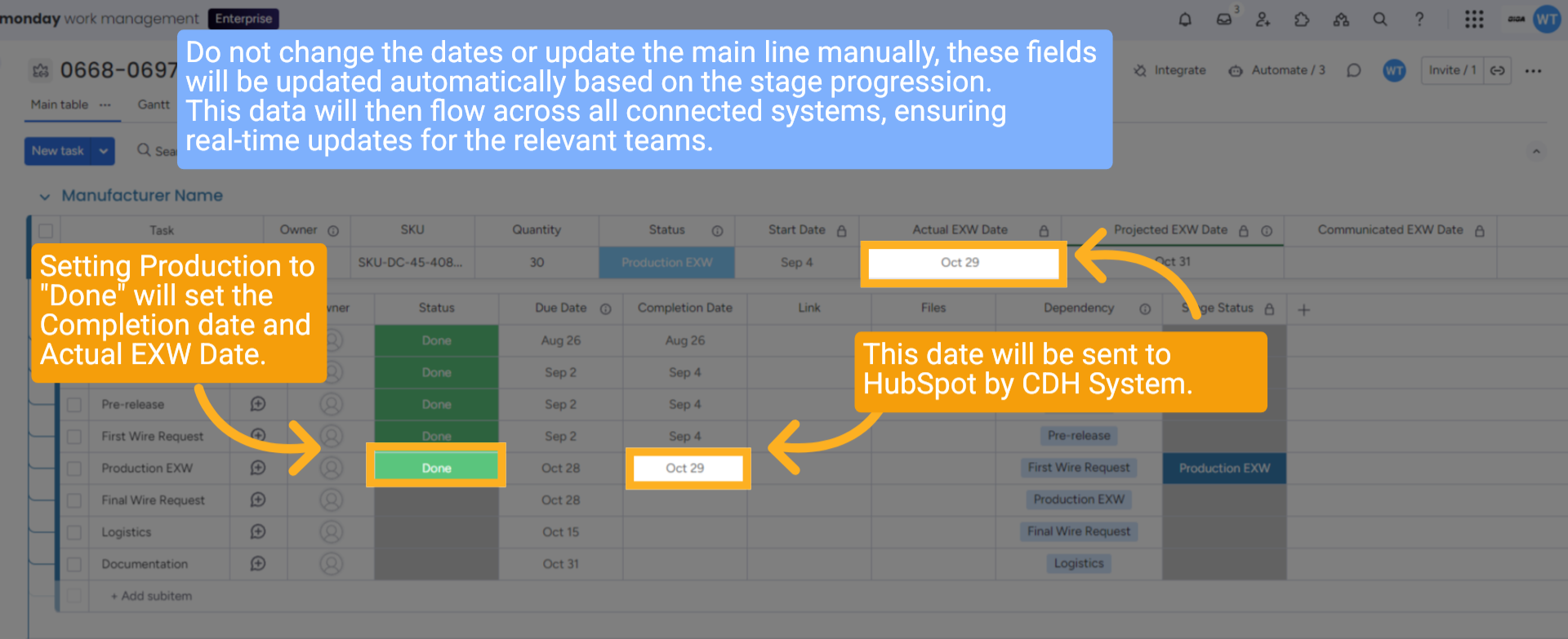 Status and Date Updated