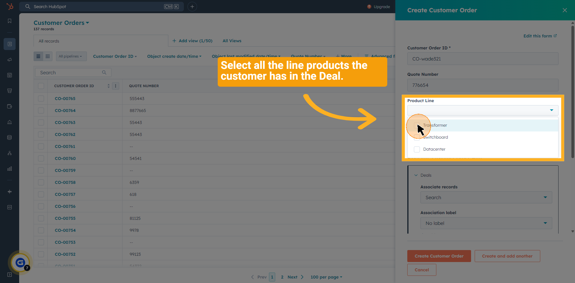 Select Product Line