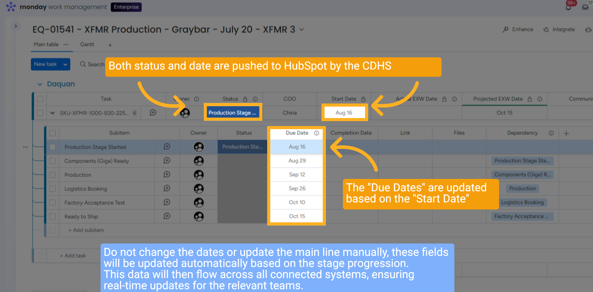 Status and Date Updated