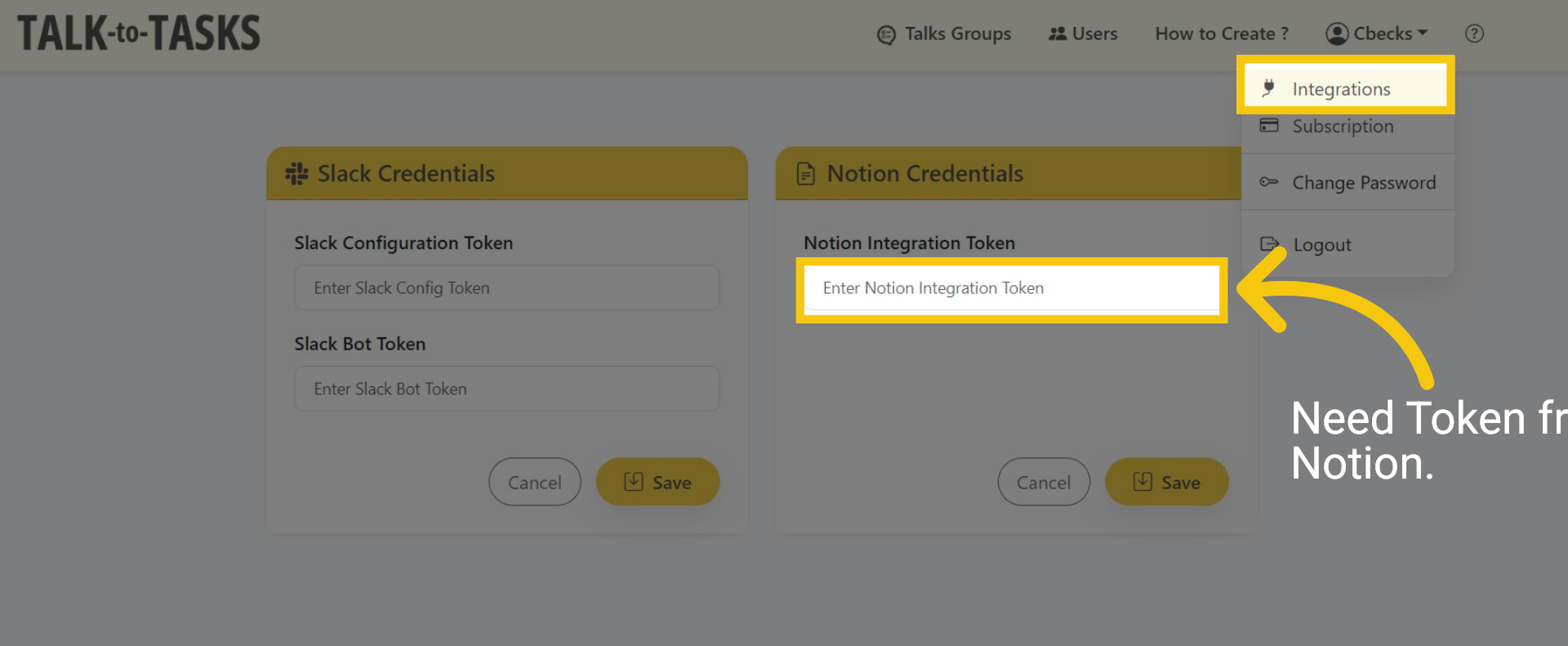 Integrate with Notion