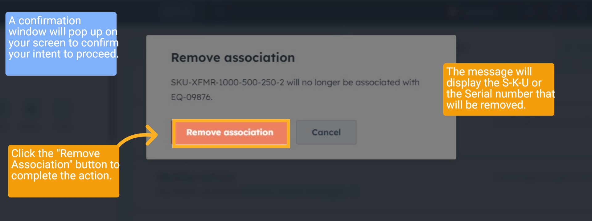 Remove Association
