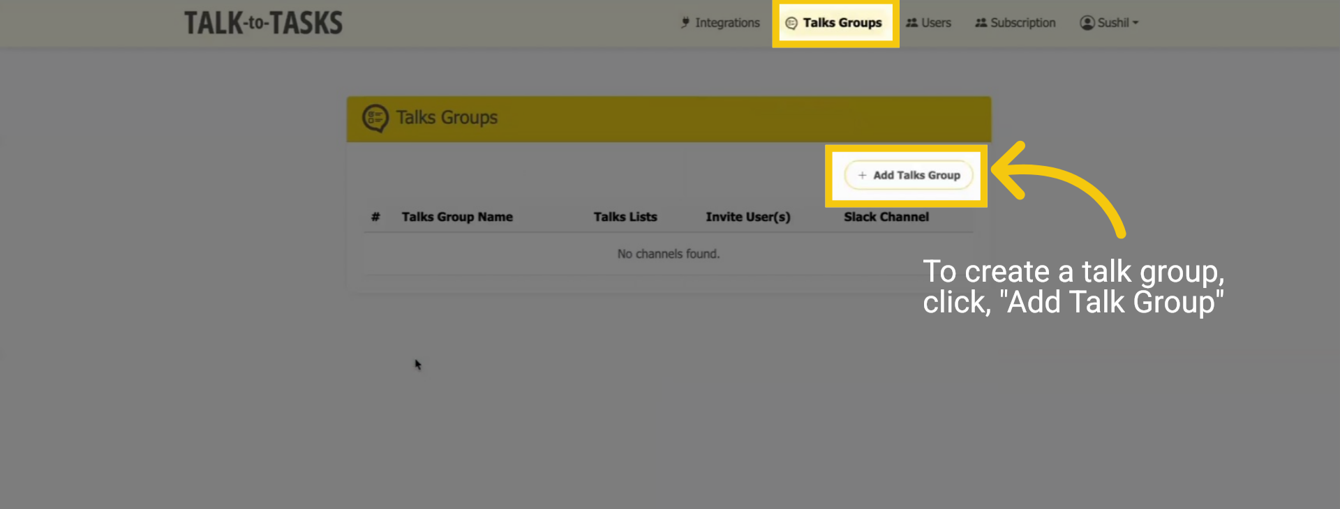 Add Talk Group