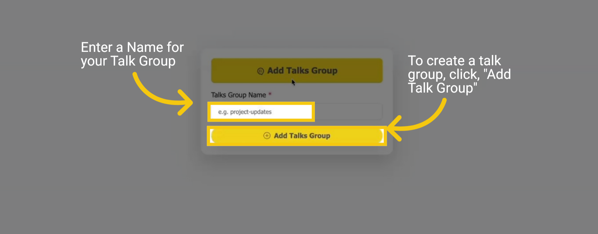Add Talk Group