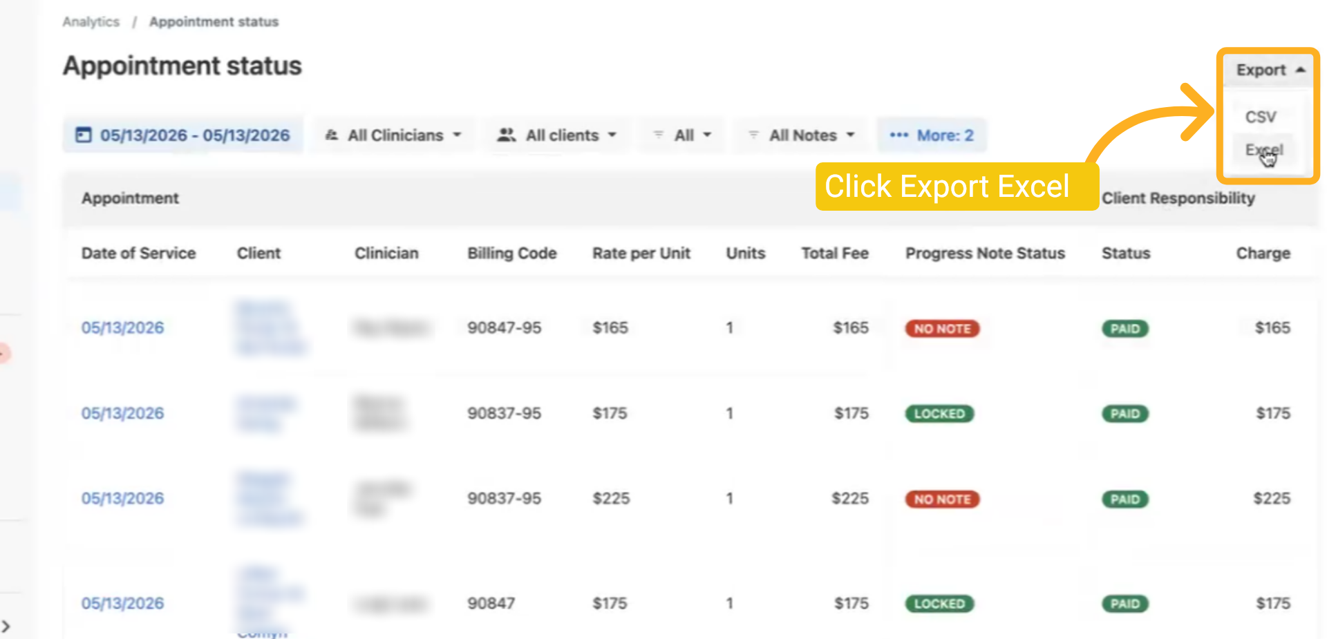 Export Excel