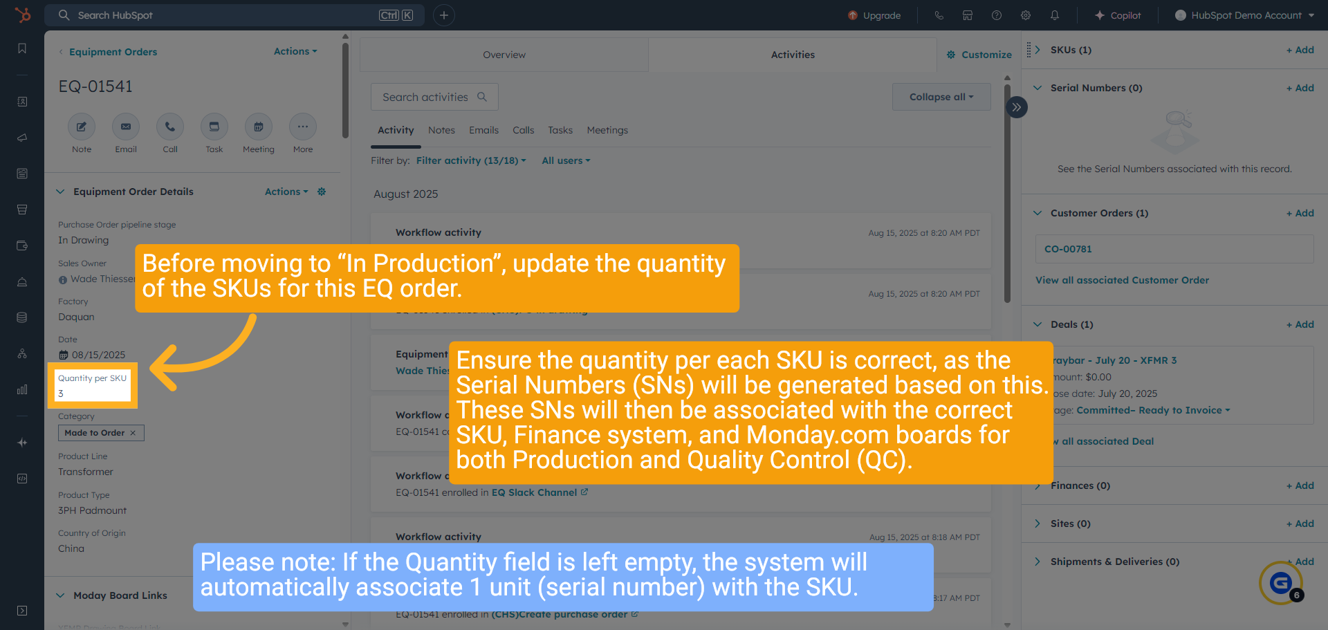 Check Quantity