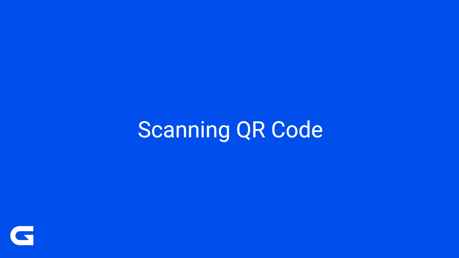 Scanning QR Code