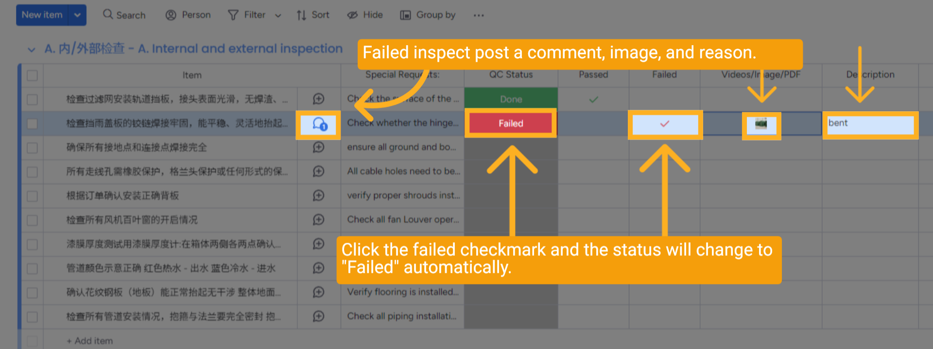 Failed Inspection