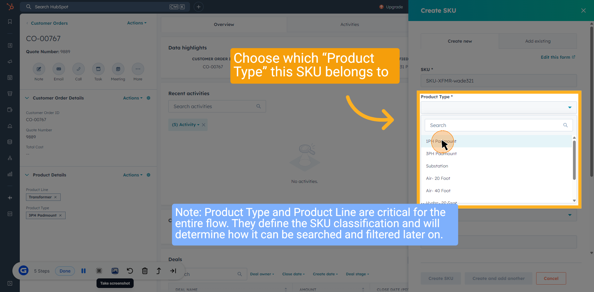 Select 'Product Type'