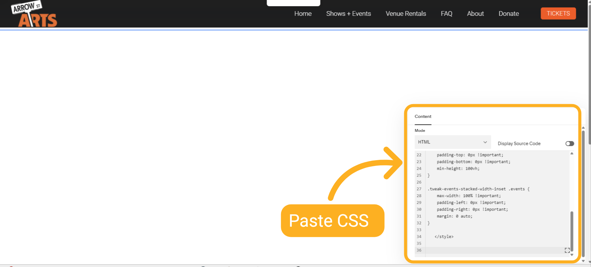 Paste CSS