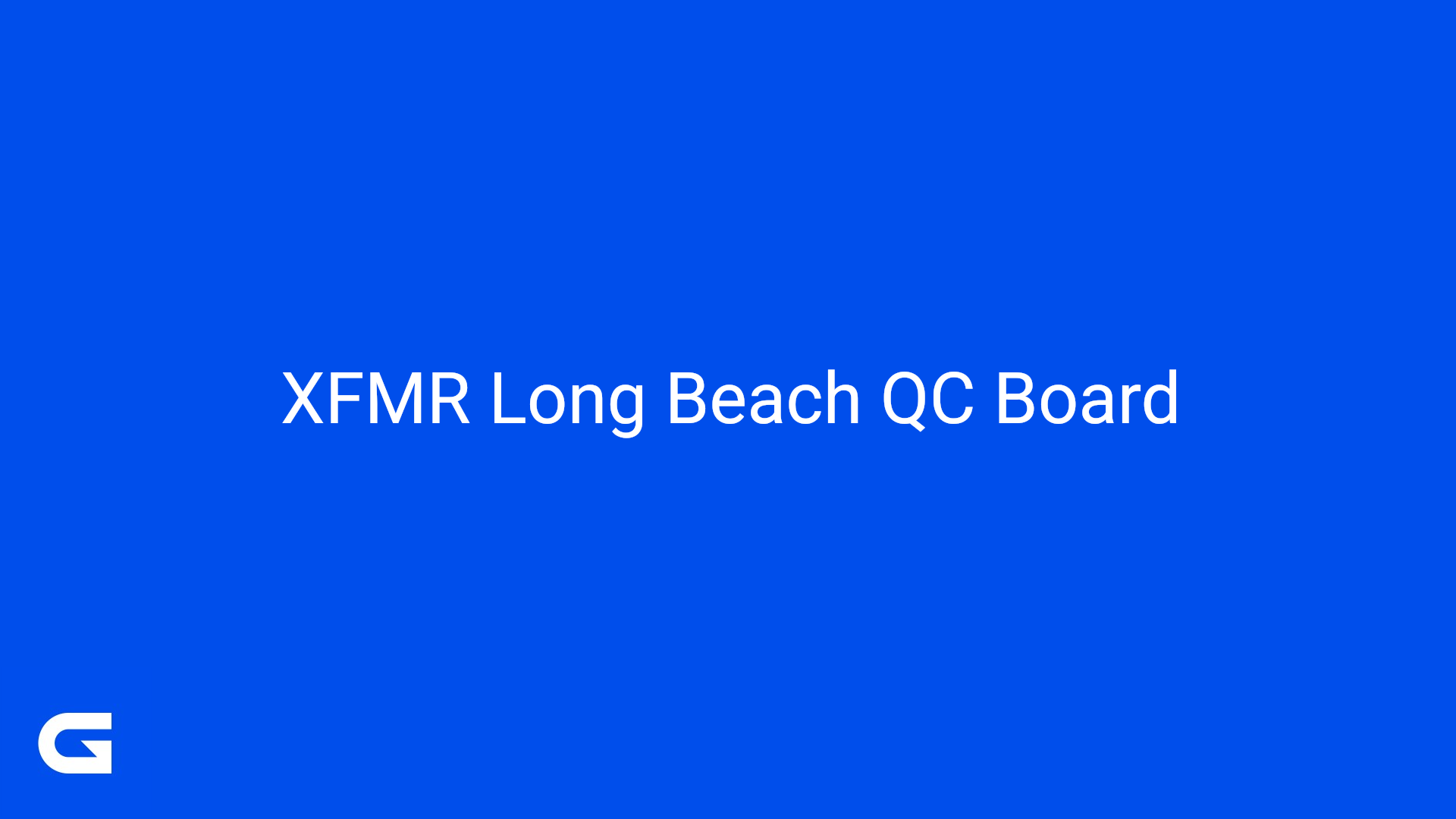 XFMR Long Beach QC Board