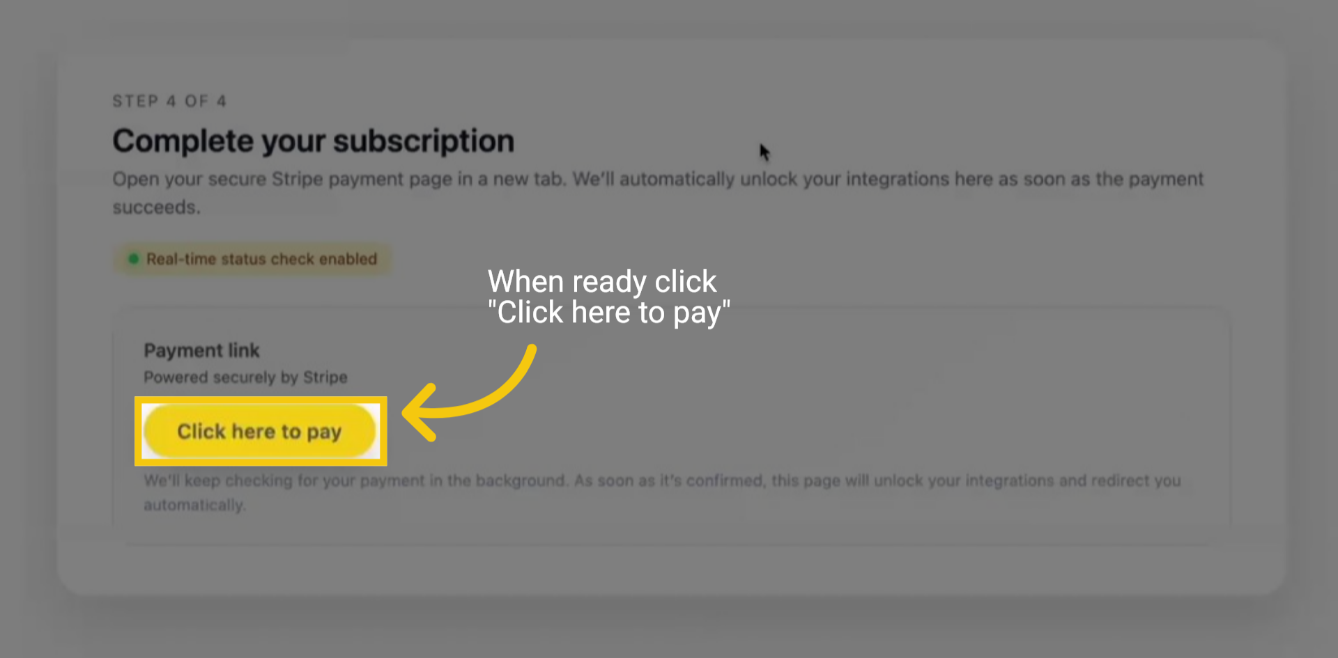 Complete your subscription