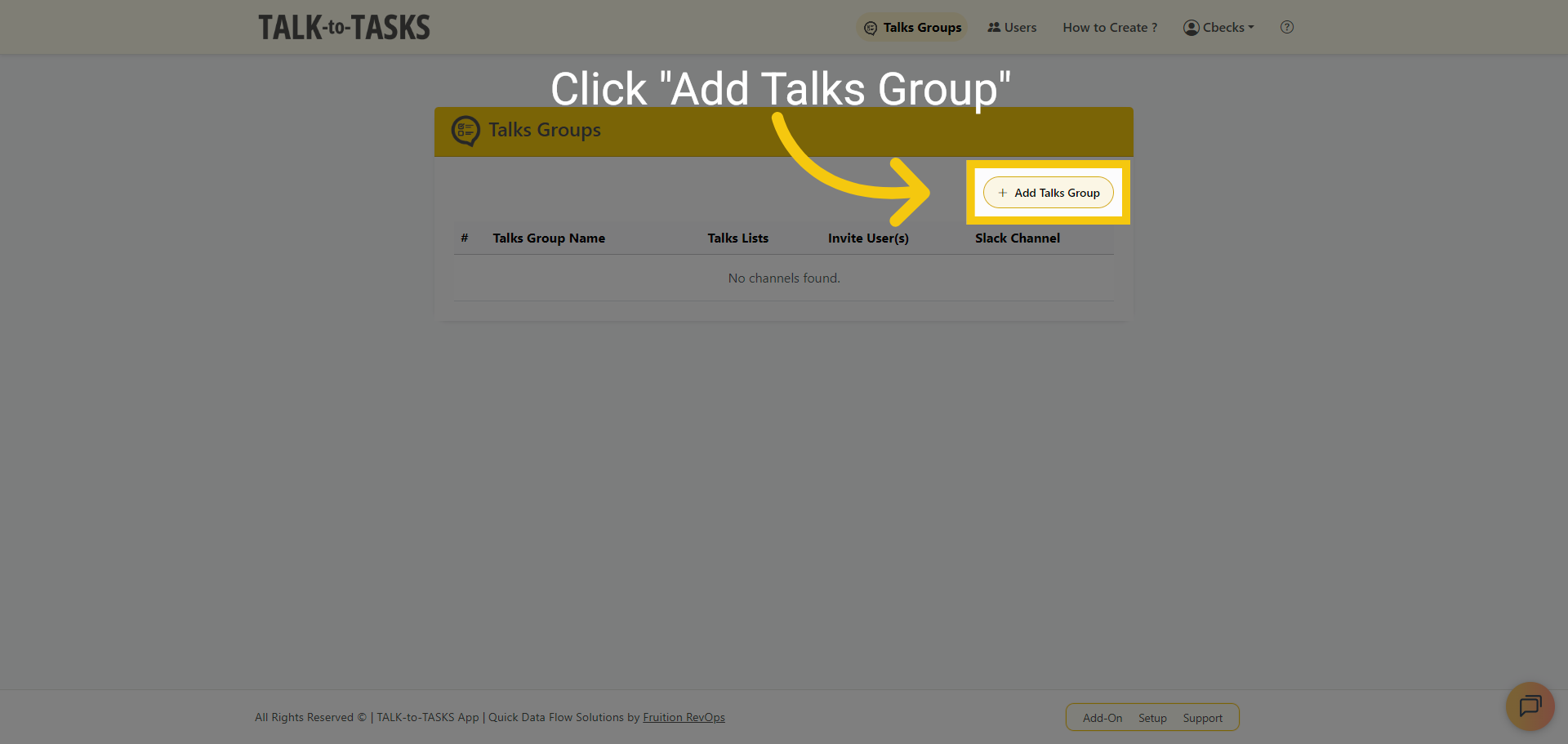 Initiate New Talk Group