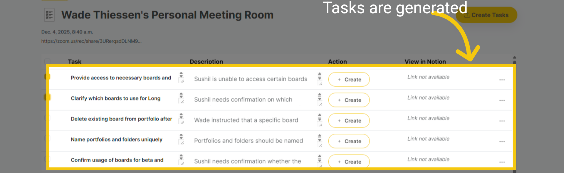 Generated Tasks