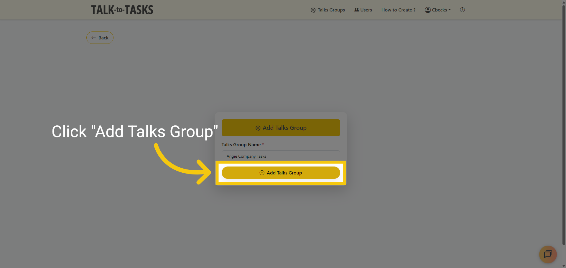 Confirm Talk Group Addition