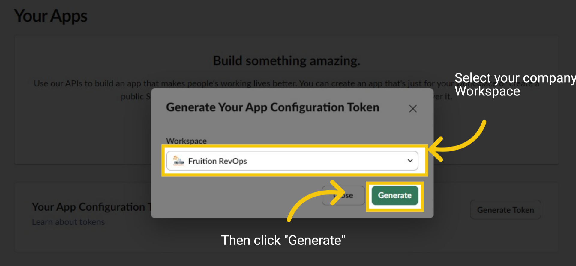Select Your Company Workspace